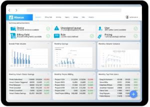 printing activity and costs across your company