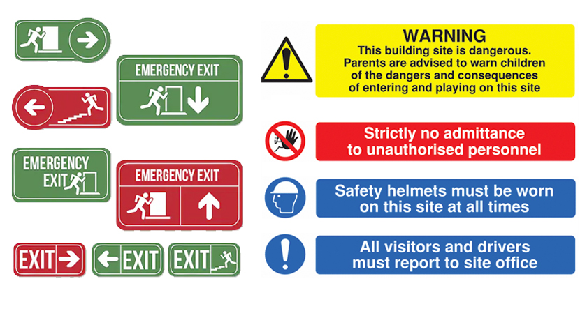 construction safety signs